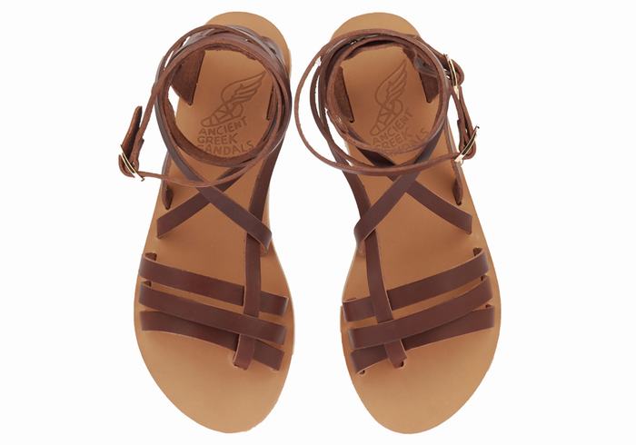 Sandales De Gladiateur Ancient Greek Sandals Satira Leather   | TSQ-5372542